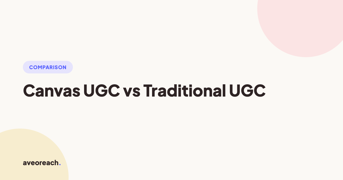 Canvas UGC vs Traditional UGC