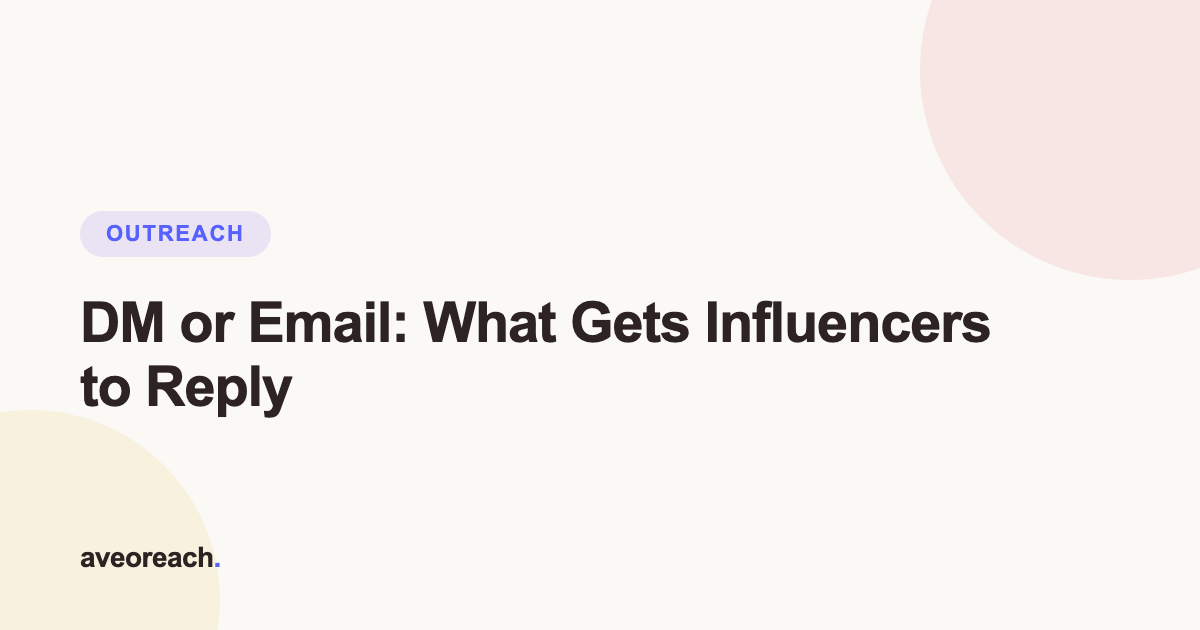 DM or email for Instagram influencer outreach cover graphic