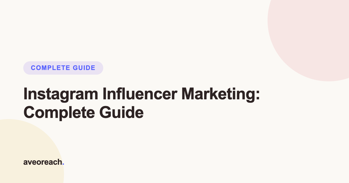 Instagram influencer marketing guide cover graphic